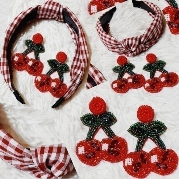 Gingham & Cherries Accessories Bundle - Picture 3 of 5